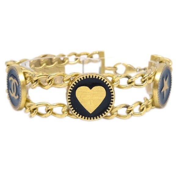 Chanel Bracelet Gold Black 01P 166104 - Picture 1 of 4
